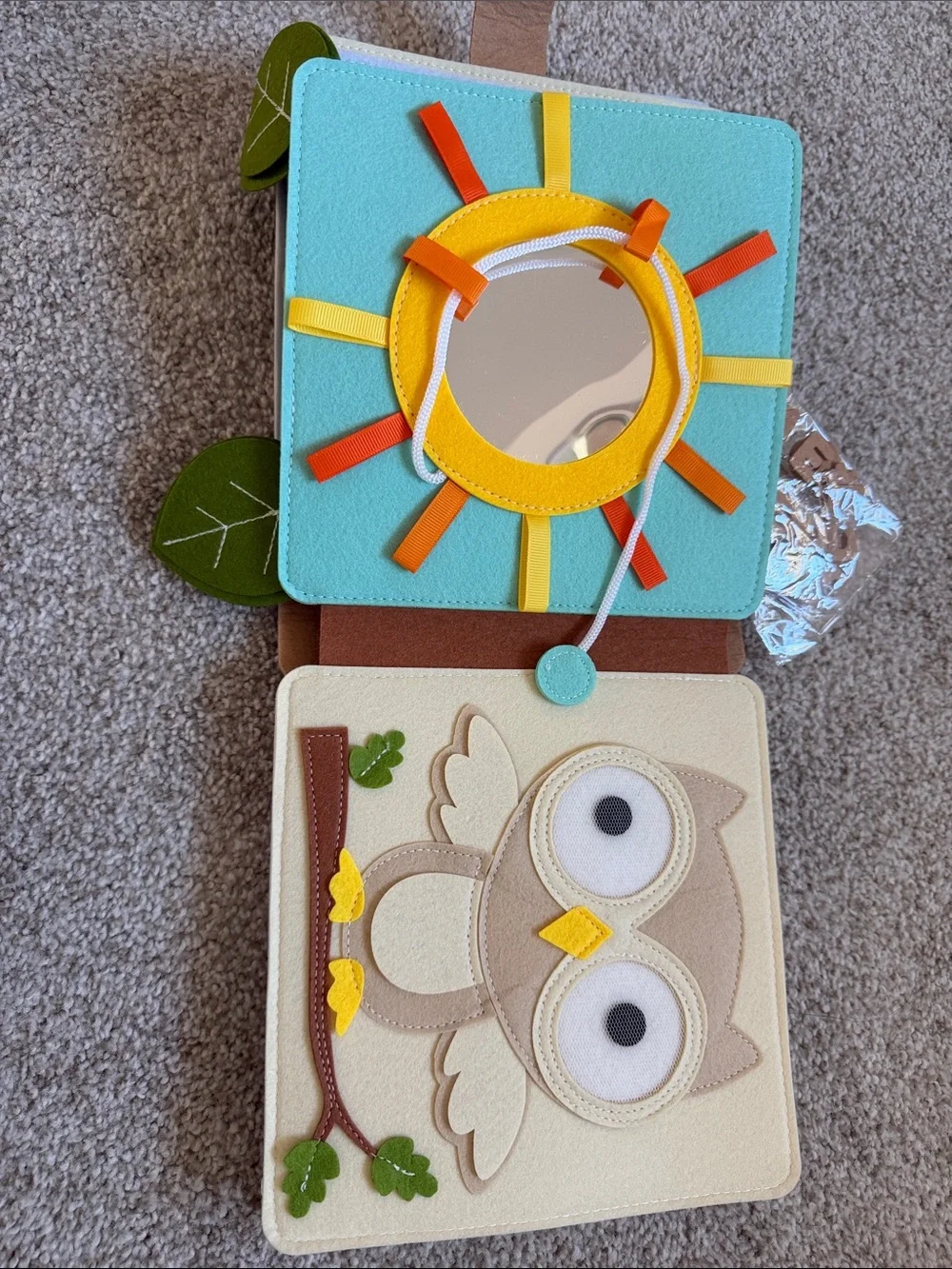 Kids Felt Bear Activity Book - Brown & Cream Toy